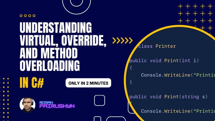 Understanding virtual, override, and method overloading in C#